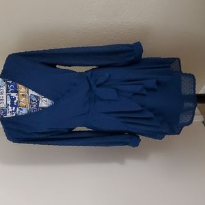 EUC Cute V Neck Long Sleeve Mini Dresses